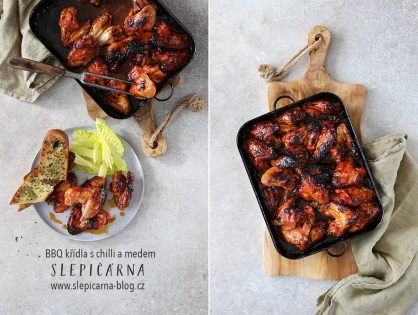 BBQ kuřecí křídla s chilli a medem